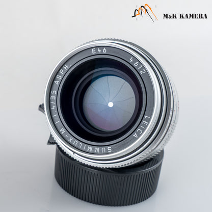 Leica Summilux-M 35mm/F1.4 ASPH/ FLE Silver Lens Germany 11675 #12097