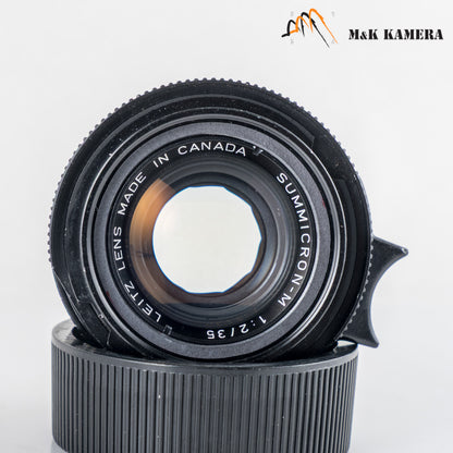LEITZ Leica Summicron-M 35mm/F2.0 Ver.4 7 Elements Black Lens Yr.1984 Canada 11310 #88773