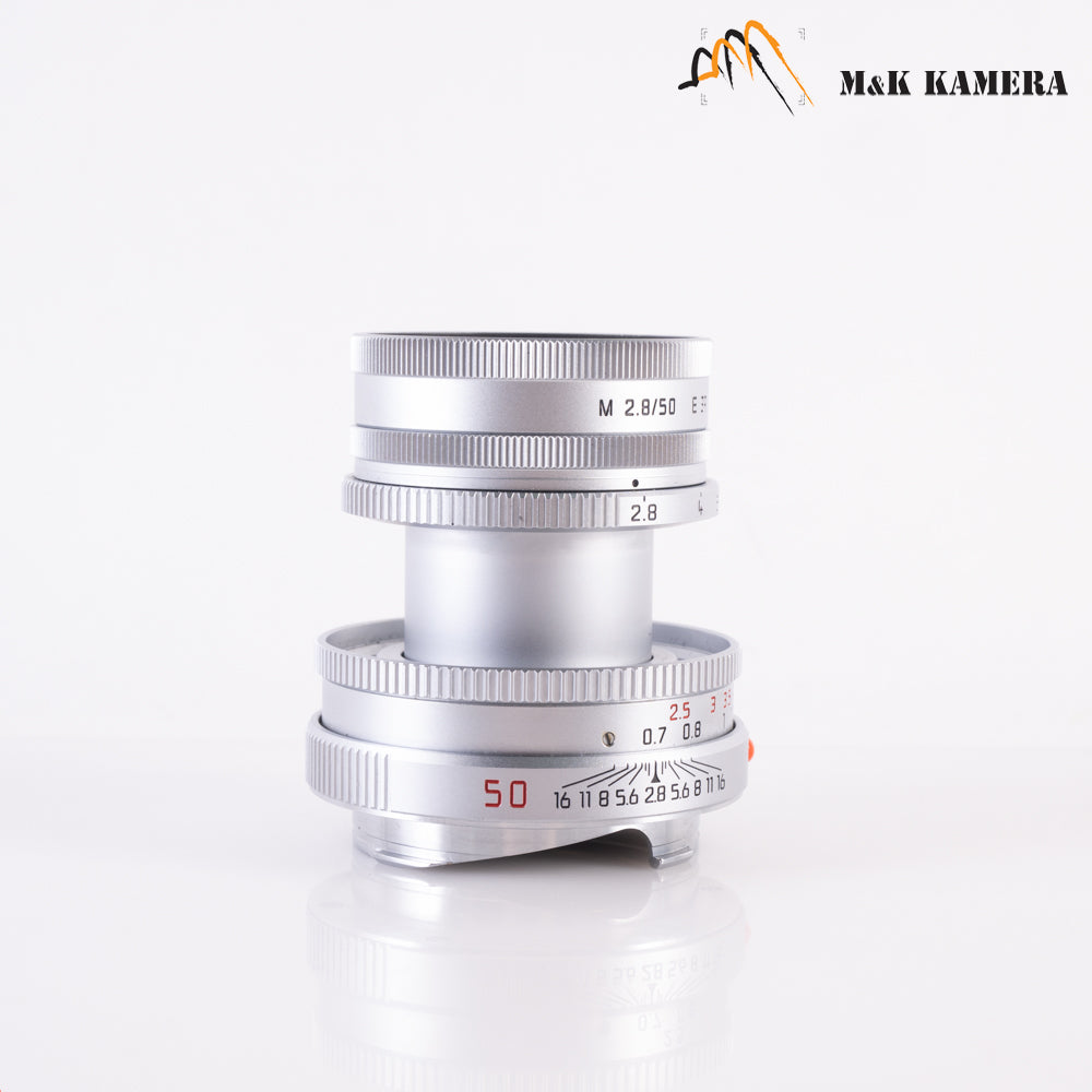 Leica Elmar-M 50mm/F2.8 Ver.II Silver Lens Yr.1996 Germany 11823 #88277