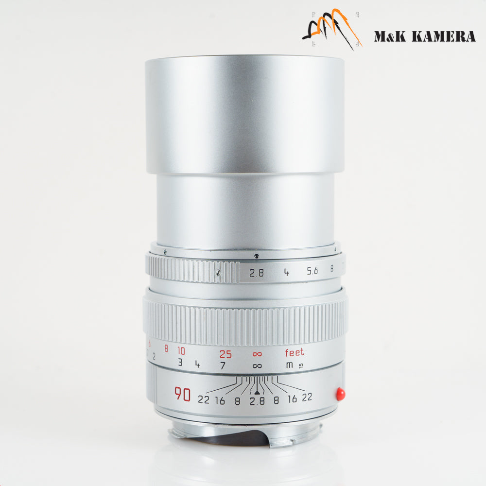 Leica Elmarit-M 90mm/F2.8 E46 Ver.II V2 Silver Lens Yr.1996