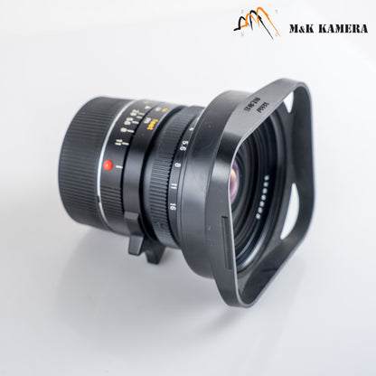 LEITZ Leica Elmarit M 21mm/F2.8 E60 Pre-A Black Lens Yr.1983 Canada #24045