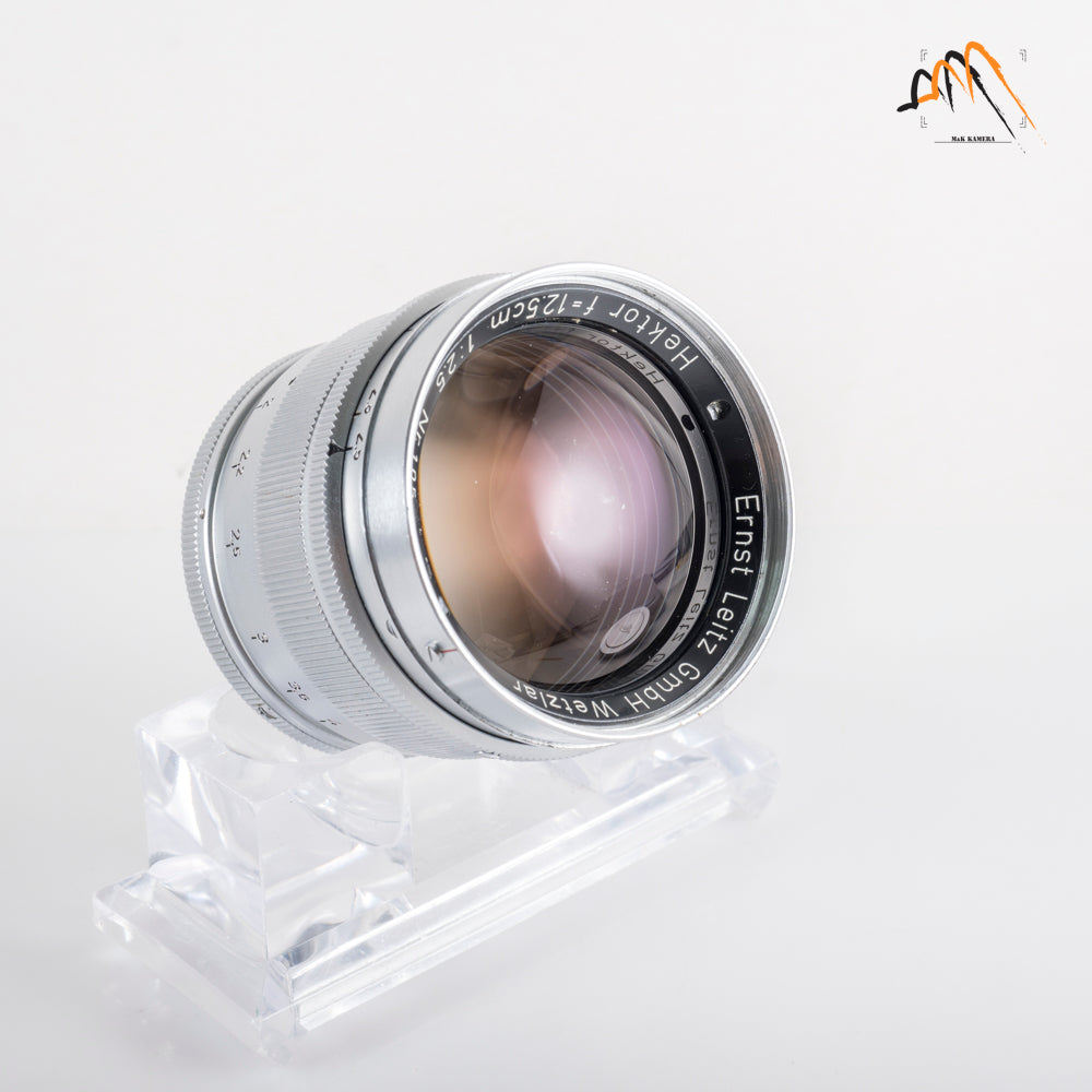 LEITZ Leica Hektor L39 125mm/F2.5 Visoflex lens Silver Lens Yr.1953 LTM Canada #11627