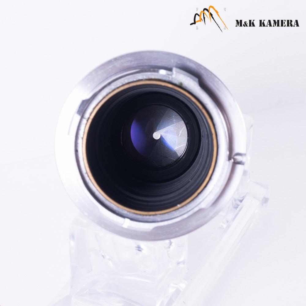 LEITZ Leica Elmar M 90mm/F4.0 E39 Ver.II V2/ 3 Elements Silver Lens Yr.1965 Germany 11830 #21854