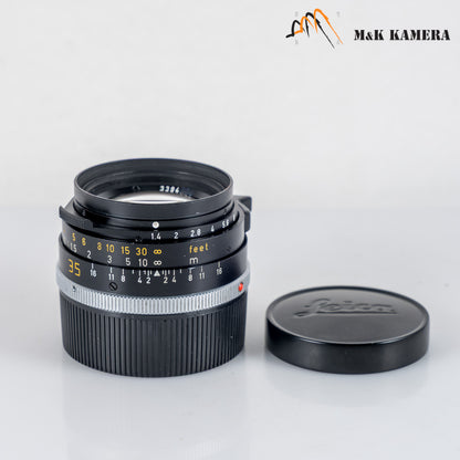 Leica Summilux M 35mm/F1.4 Pre-Asph Black Lens Yr.1986 Canada #88972