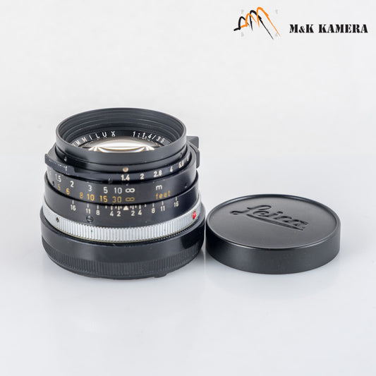LEITZ Leica Summilux M 35mm/F1.4 Pre-Asph Black Lens Yr.1969 Canada #12126