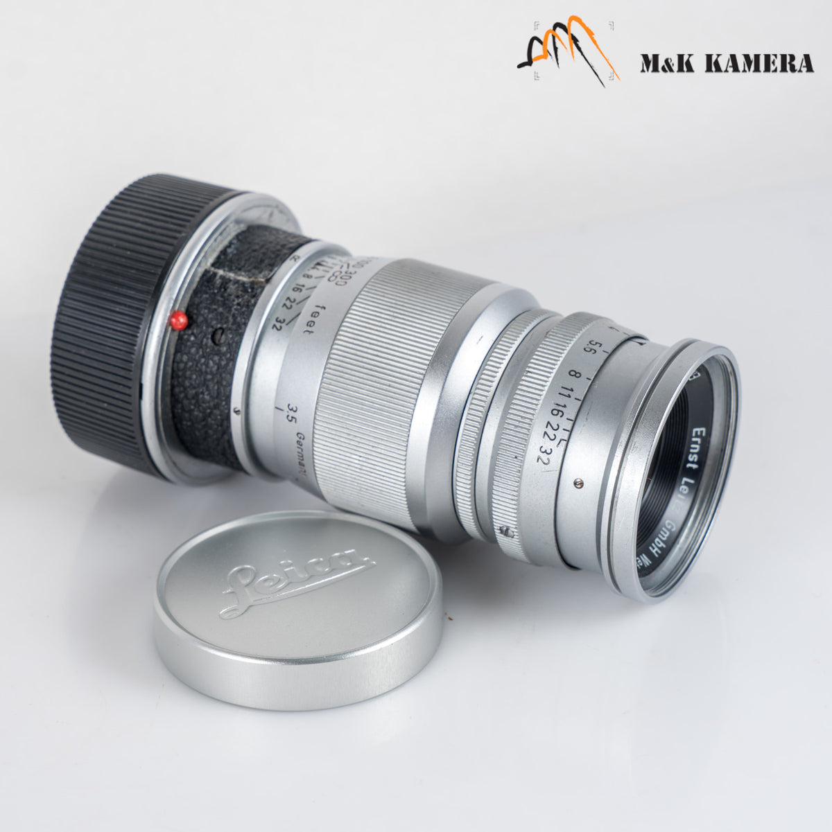LEITZ Leica Elmar M 90mm/F4.0 Silver Lens Yr.1956 Germany #24048