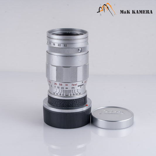 LEITZ Leica Elmar M 90mm/F4.0 E39 Ver.II V2/ 3 Elements Silver Lens Yr.1962 Germany 11830 #11175