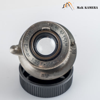 Leica Elmar L39 50mm/F3.5 Nickel plated Lens LTM Germany Nickel #11132