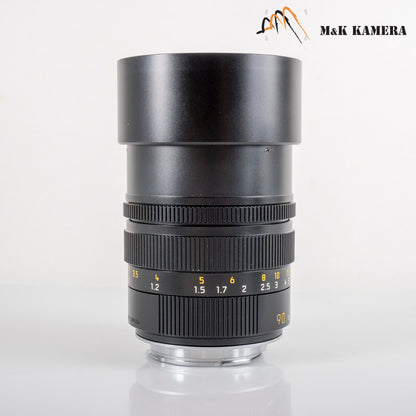 Leica Summicron-M 90mm/F2.0 E55 Pre-Asph/ Ver.II Black Lens Yr.1992 Canada 11136 #88716