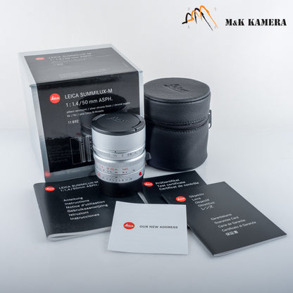 Leica Summilux-M 50mm/F1.4 E46 ASPH Silver Lens Germany 11892 #23971