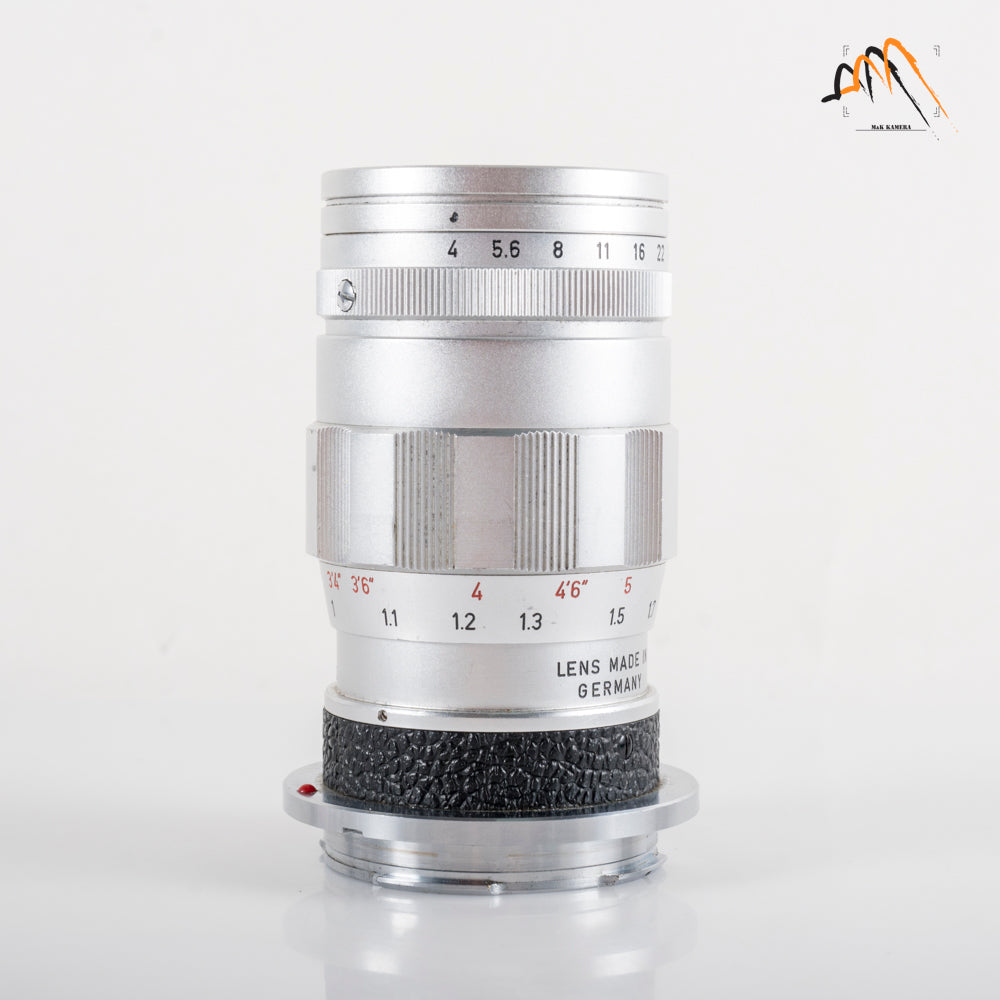 LEITZ Leica Elmar M 90mm/F4.0 E39 Ver.II V2/ 3 Elements Silver Lens Yr.1965 Germany 11830 #23668