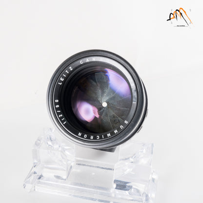 LEITZ Leica Summicron M 90mm/F2.0 Ver.I V.1 Black Lens Yr.1966 Canada #11591