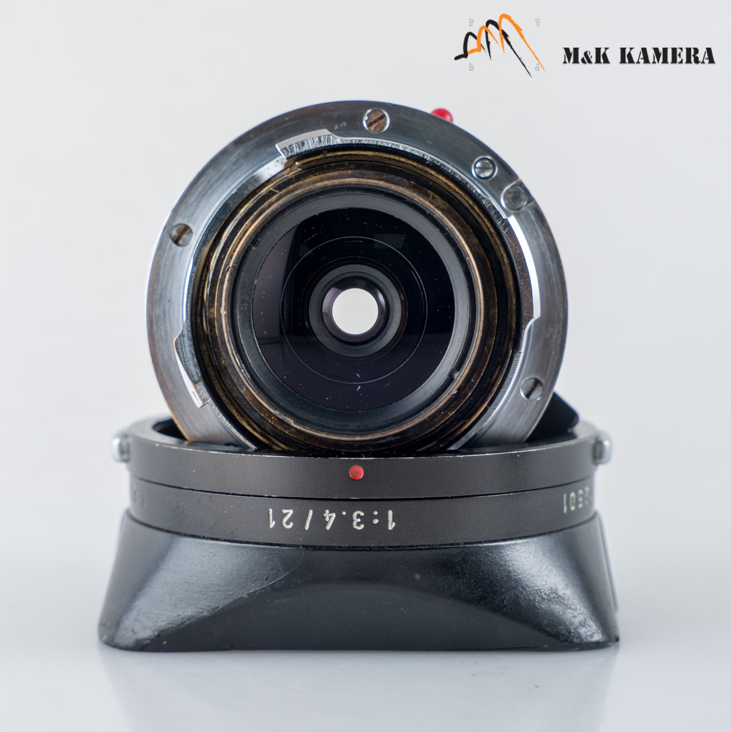 Leica Super-Angulon M 21mm/F3.4 Ser.VII Black with 12501 hood #23935