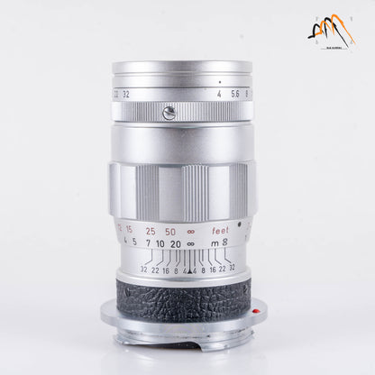 LEITZ Leica Elmar M 90mm/F4.0 E39 Ver.II V2/ 3 Elements Silver Lens Yr.1962 Germany 11830 #11237