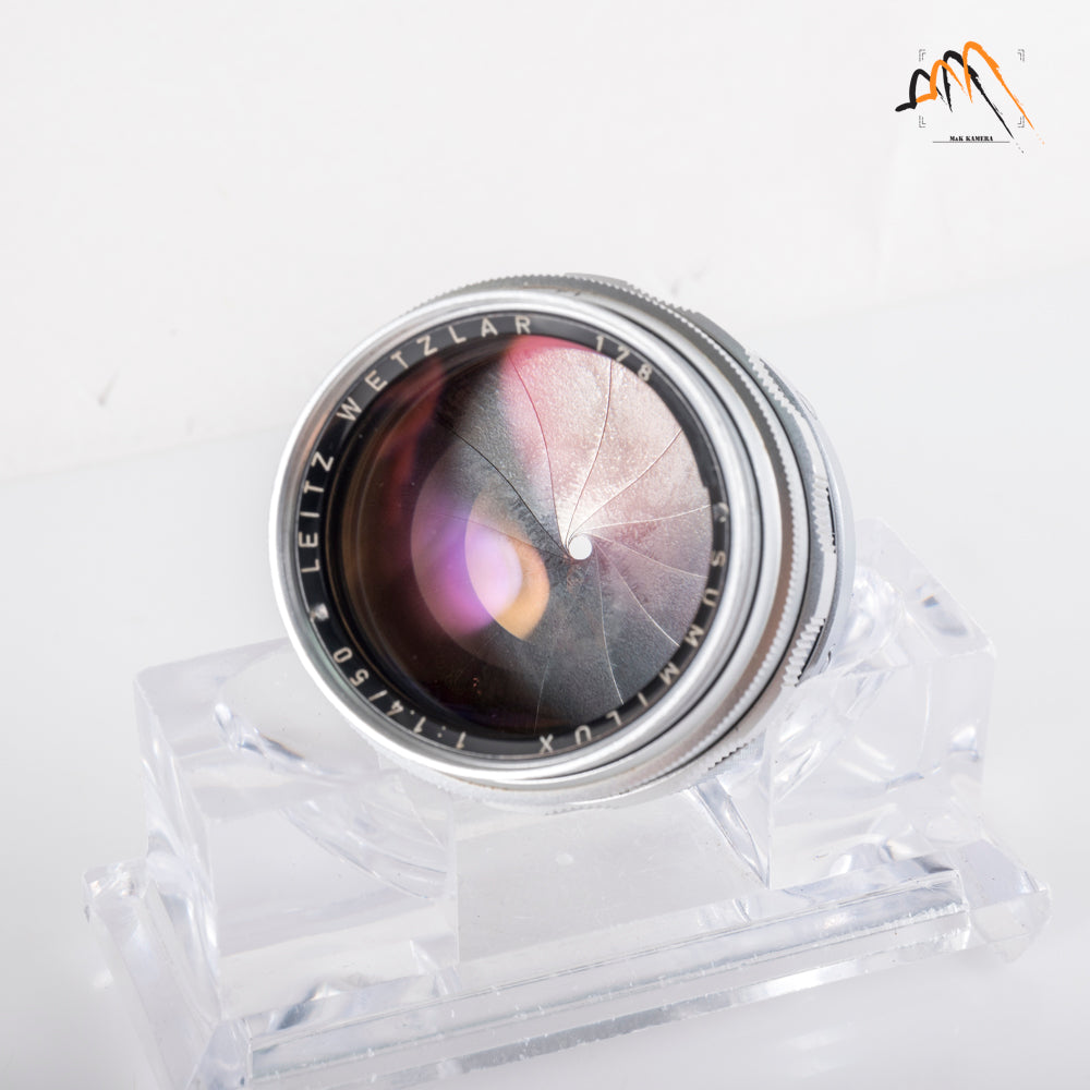 LEITZ Leica Summilux M 50mm/F1.4 Ver.I Silver Lens Yr.1960 Germany 11114 #23700