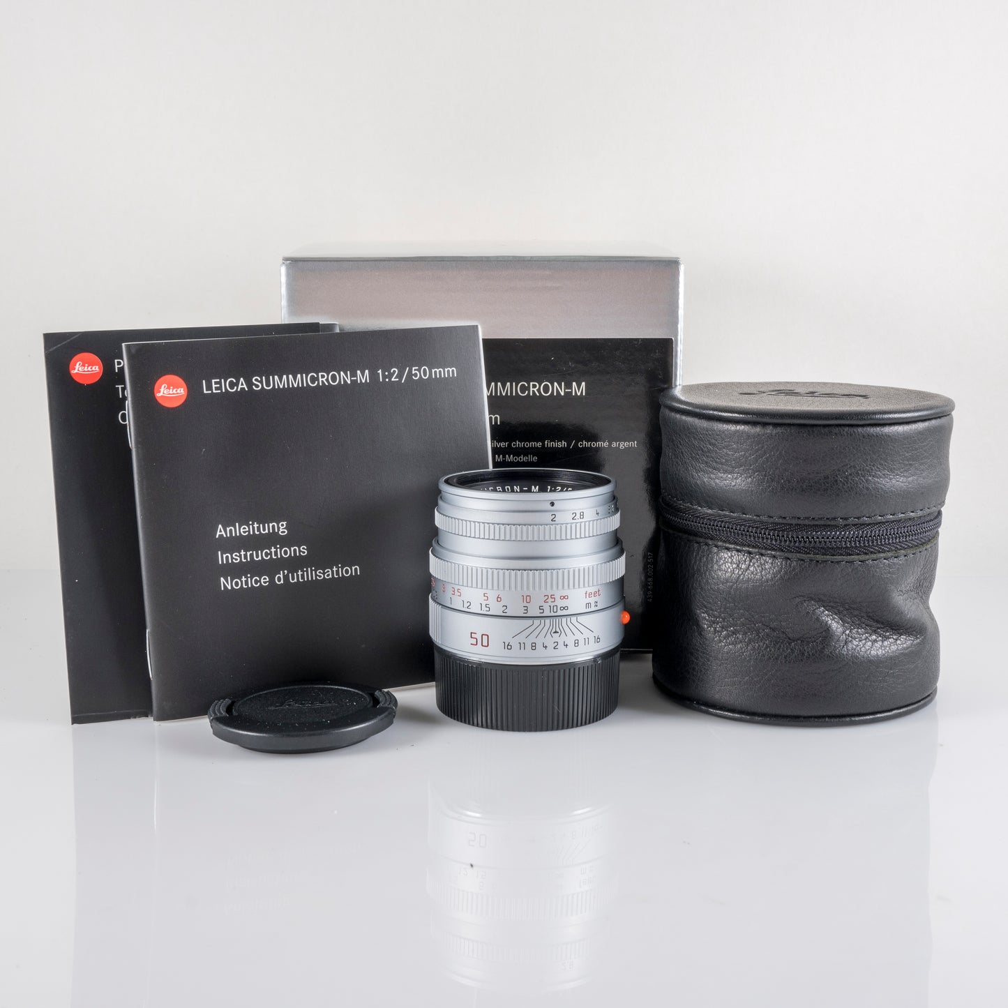 Leica Summicron-M 50mm/F2.0 V Silver boxed 11816 #23830