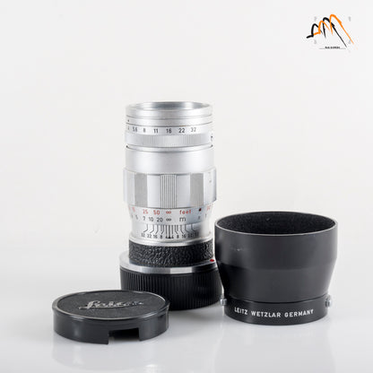 LEITZ Leica Elmar M 90mm/F4.0 E39 Ver.II V2/ 3 Elements Silver Lens Yr.1965 Germany 11830 #23668
