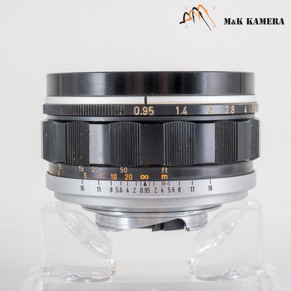 Canon 50mm/F0.95 Leica M mounted with correct coupling #11562