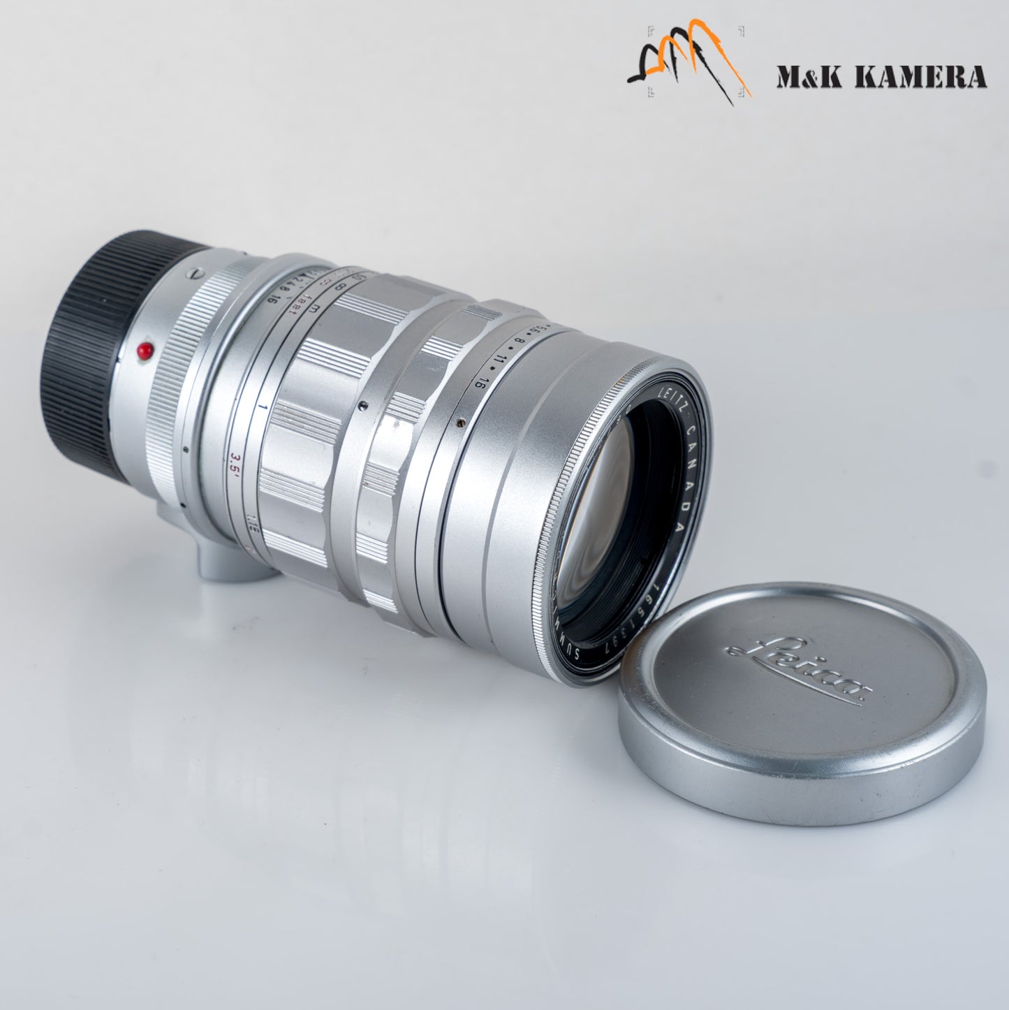 LEITZ Leica Summicron M 90mm/F2.0 Ver.I V.1 Silver Lens Yr.1959 Canada #23923