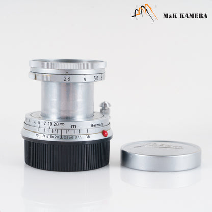 LEITZ Leica Elmar M 50mm/F2.8 Ver.I Silver Lens Yr.1958 Germany #10407