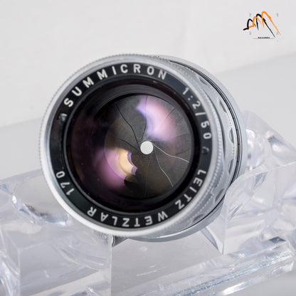 LEITZ Leica Summicron M 50mm/F2.0 Rigid V2 Ver.II Lens Yr.1959 Germany #23749