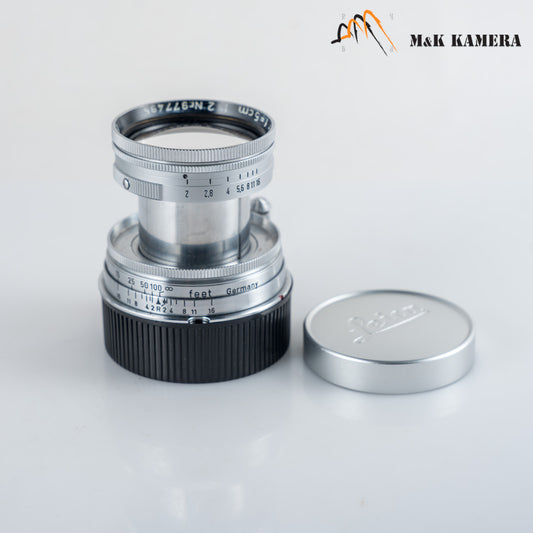 LEITZ Leica Summitar L39 50mm/F2.0 Silver Lens Yr.1952 LTM Germany #23990
